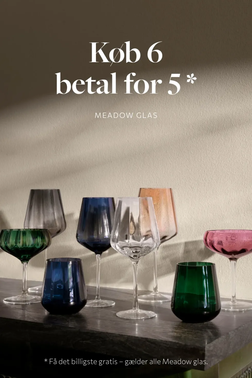Meadow Glas - Drikkeglas | Grå