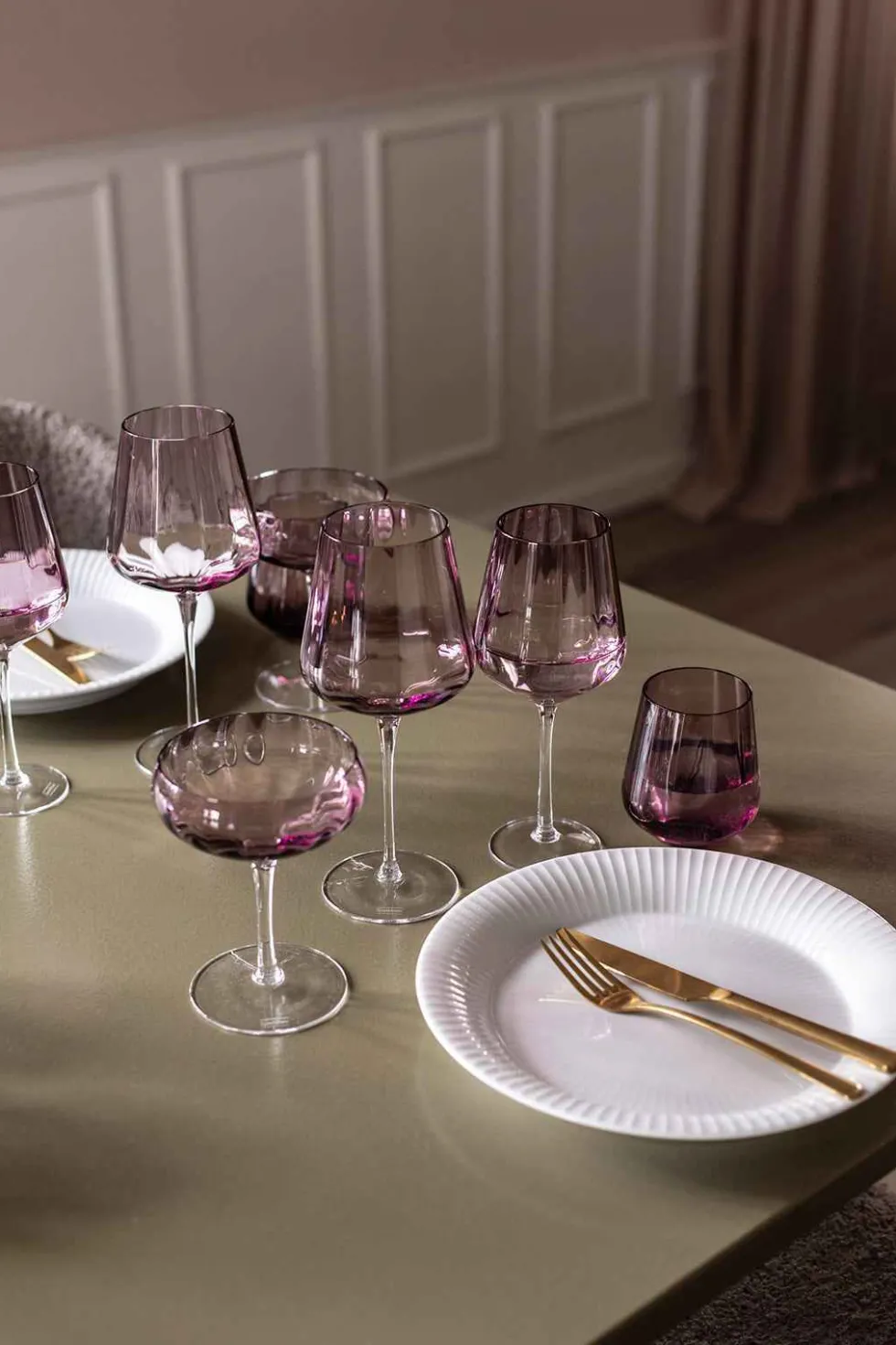 Shop looket - 6 stk. Meadow plum drikkeglas